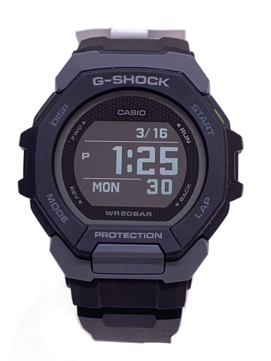 CASIO Quartz Watch G SHOCK Digital Rubber BLK BLK