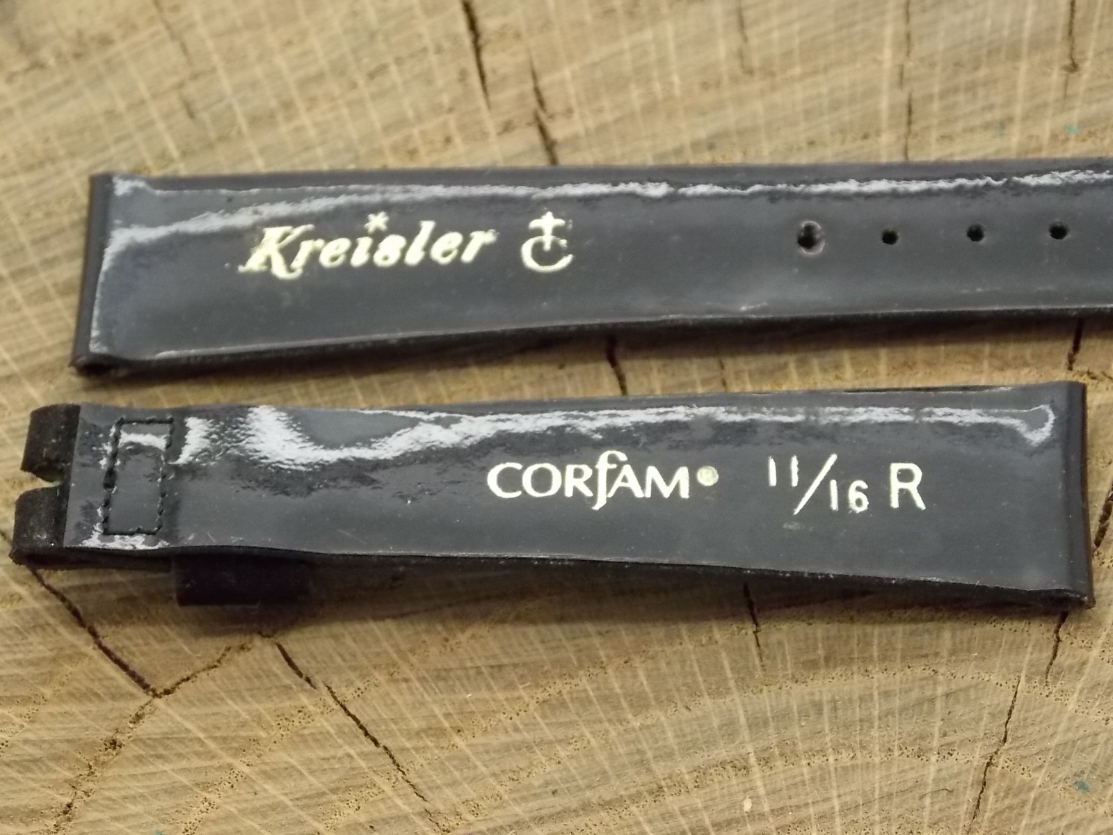 Kreisler NOS Unused Corfam Watch Band without a Buckle 17.5mm Vintage Mens