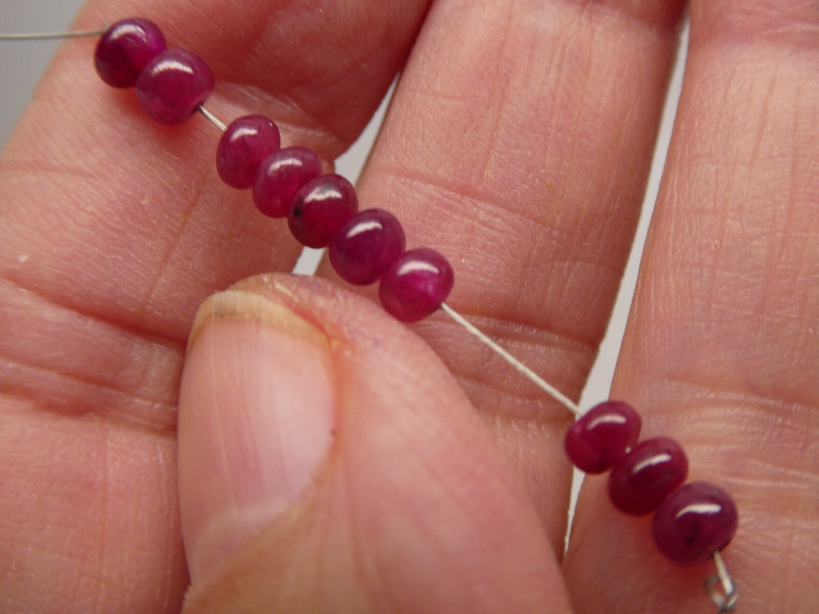 Genuine Red Ruby Gemstone Button Rondelle Smooth 4mm x 3mm Loose 10 BEADS