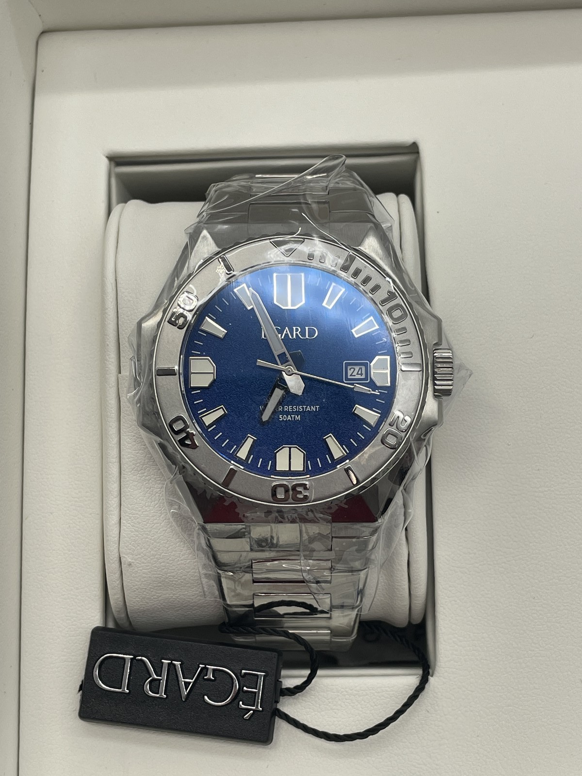 Egard King Ocean Mens Watch Silver