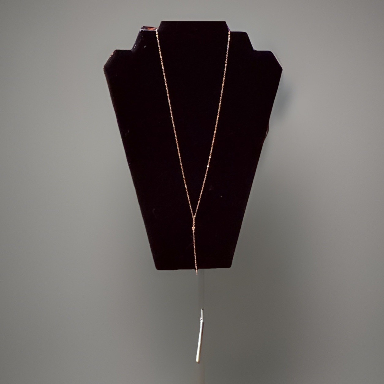Sterling Silver Lariat Necklace Bar Pendant Minimalist Y Drop Modern Capsule
