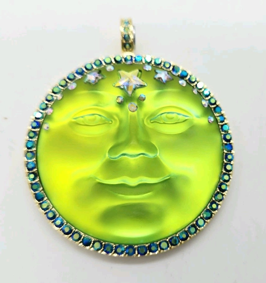 Kirks Folly Mystic Seaview Moon 50mm Magnetic Enhancer Gold tone Green Sphinx