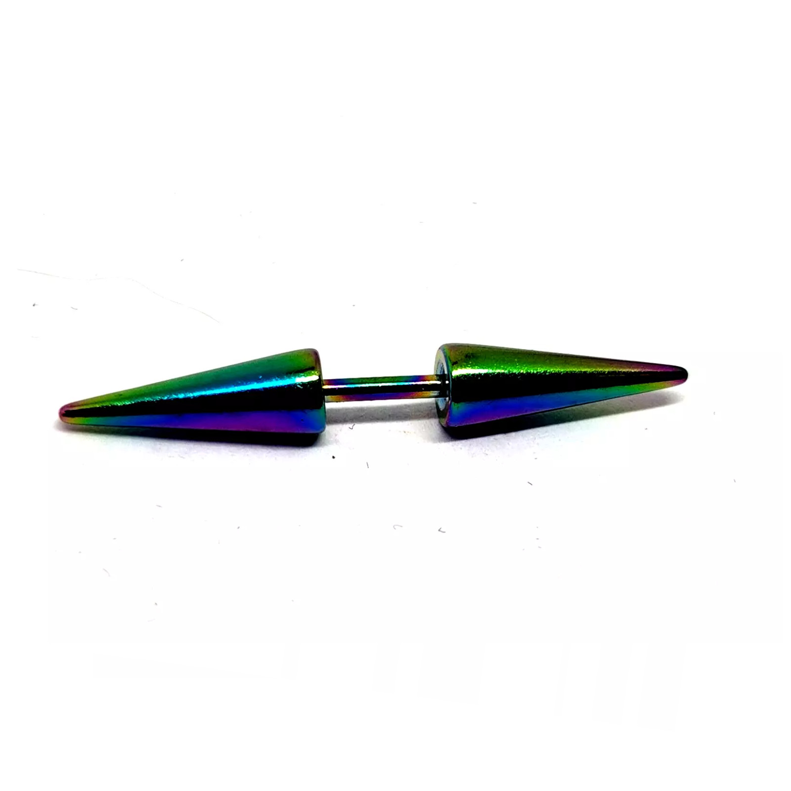 Spike Stud Barbell 18 Gauge (1mm) Rainbow Septum Piercing Earring Body Jewellery