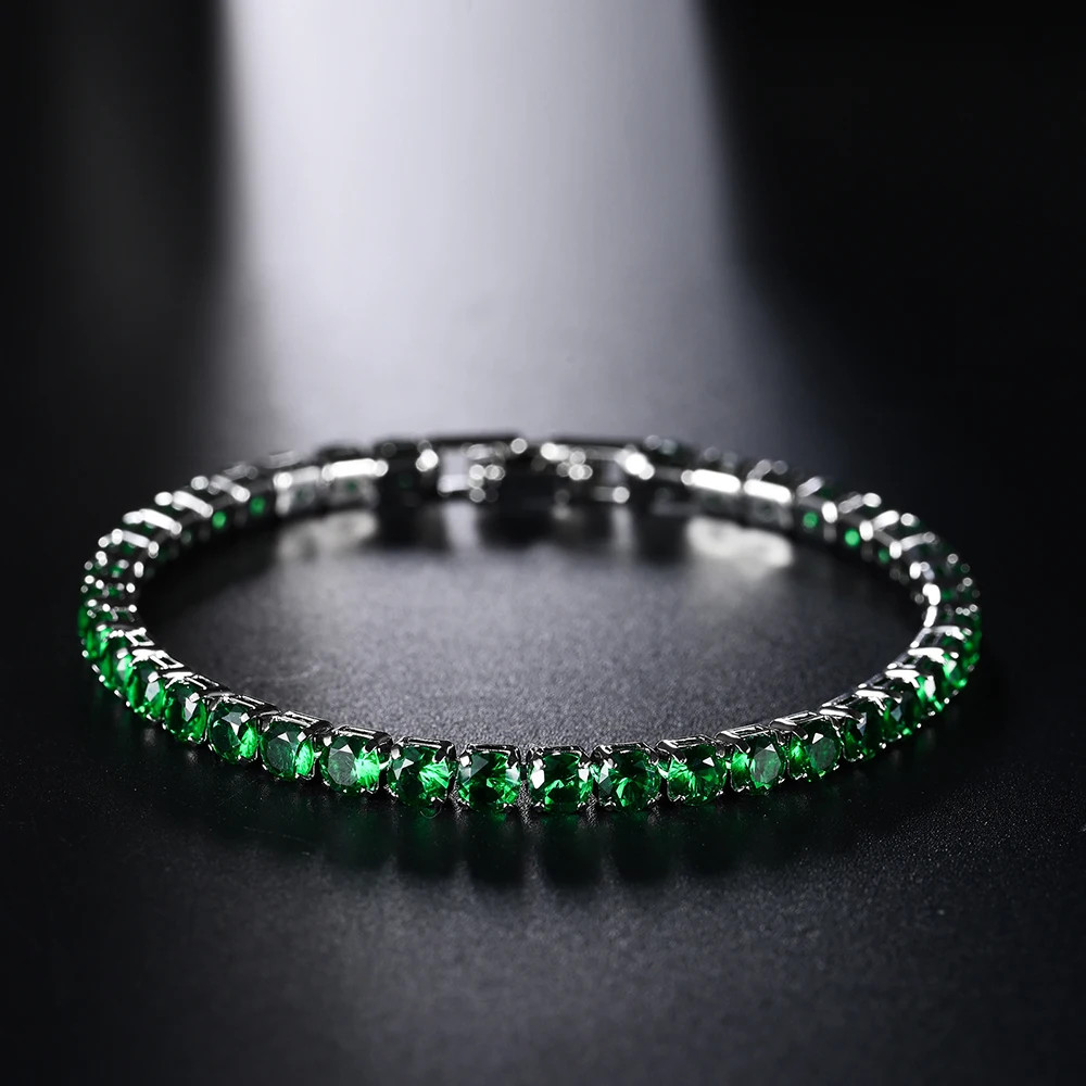 4Mm Micro-Inlaid Zircon Tennis Bracelet for Women 2025 New Men Bracelet Homme Je