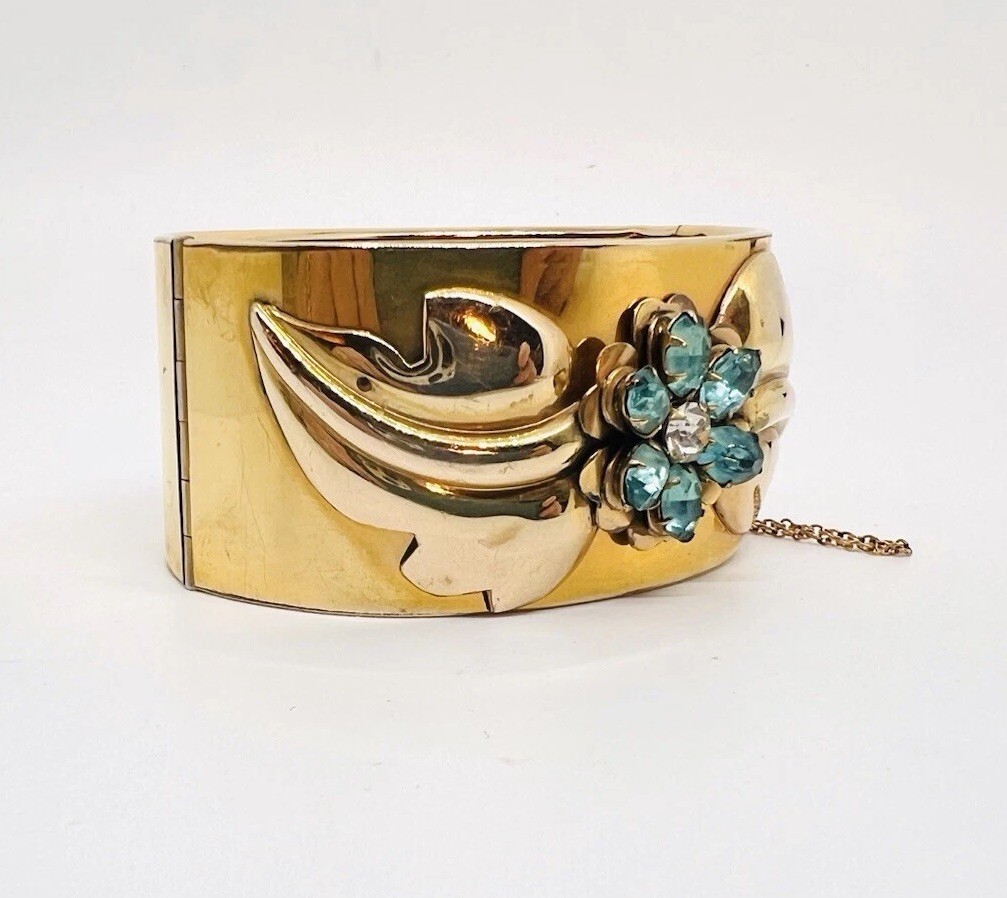 Chunky Wide LUSTERN Gold Filled Bangle Bracelet 51gm Signed Vintage Jewelry