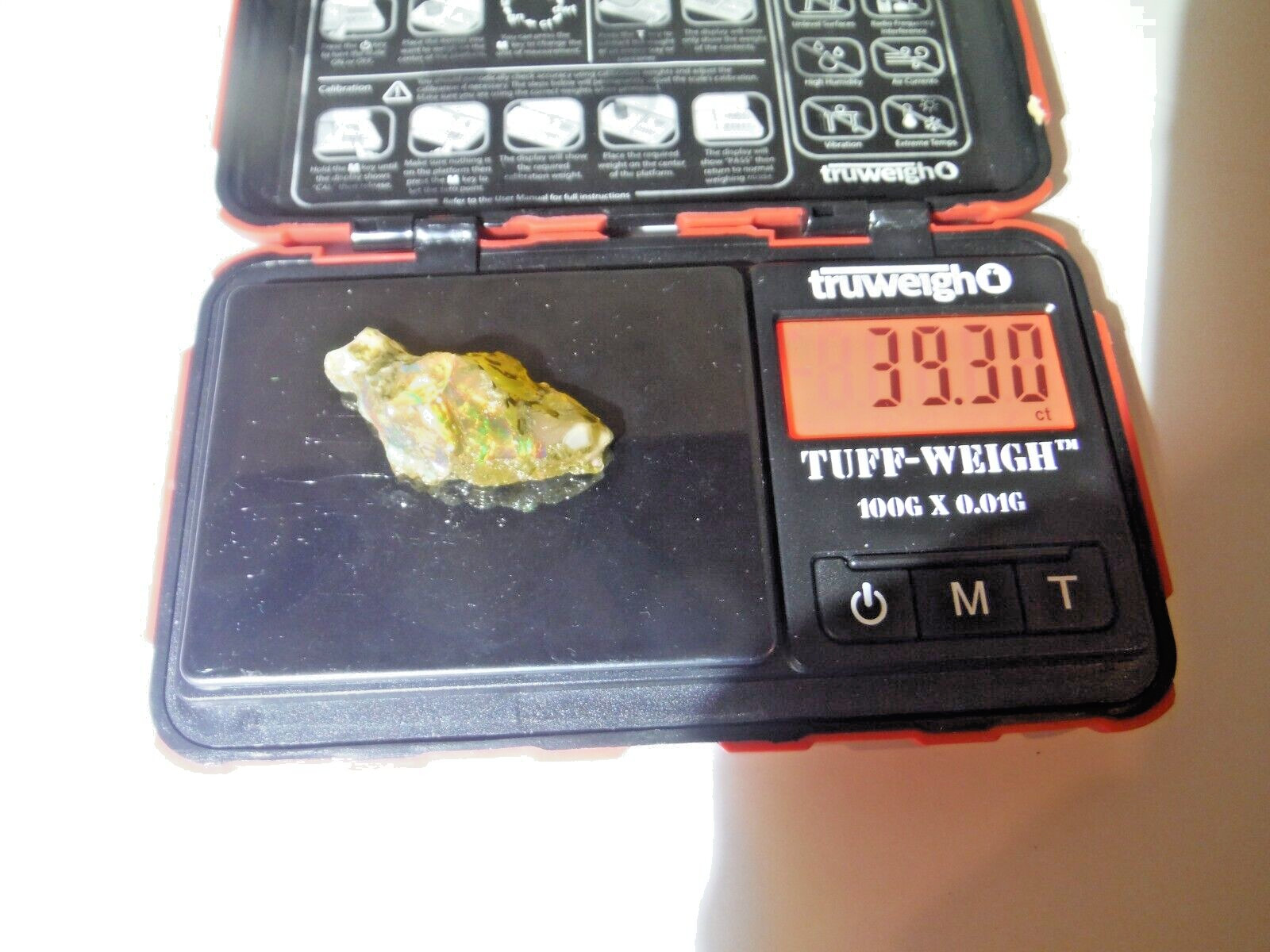Large 39 Carat Ethiopian Welo Opal Rough with Fire & Color USA FAST SHIPPING