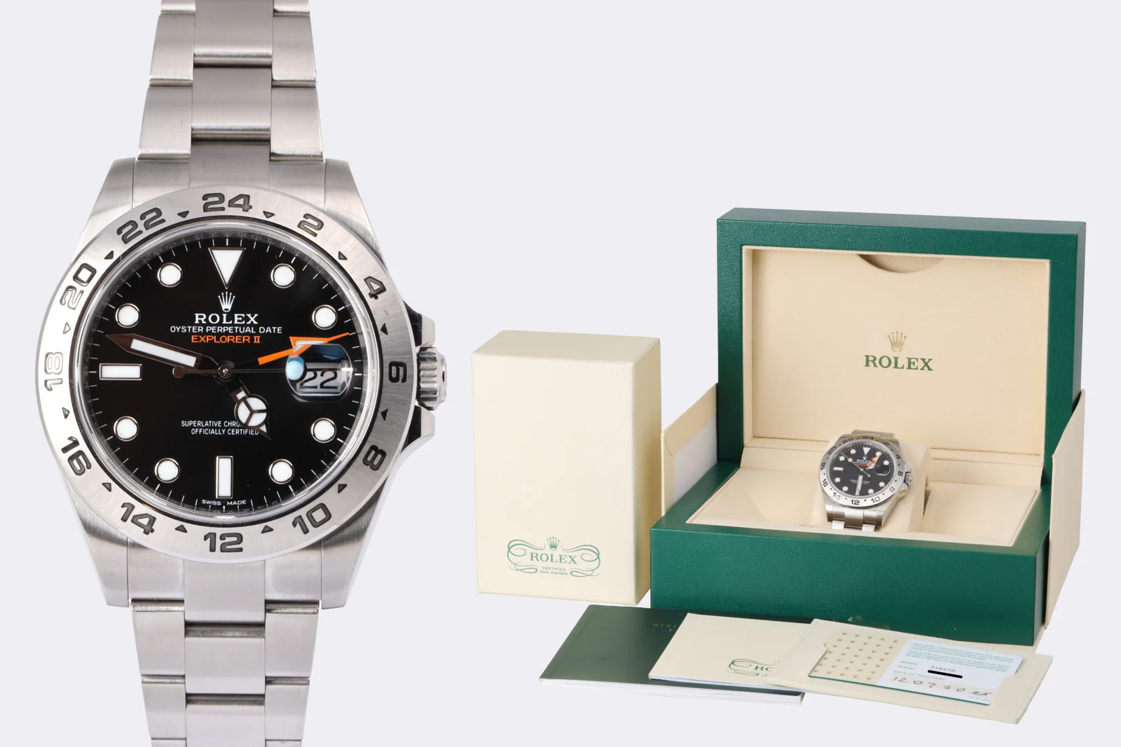 Rolex Explorer II 216570 Stainless Steel 42mm Watch (Box & CPO Card)
