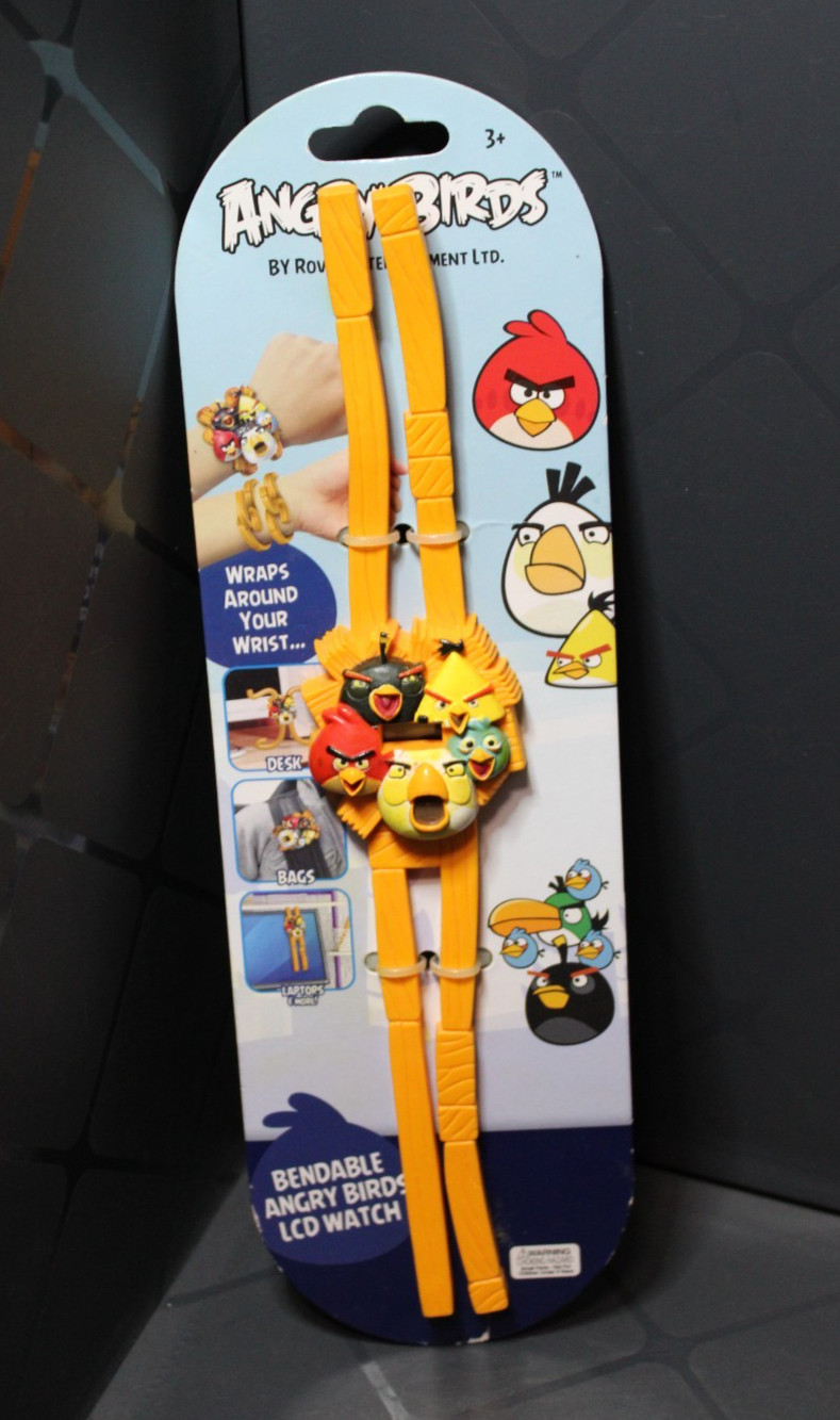 Angry Birds Bendable Wrist Wrap LCD Watch Sealed New NOS 2013 Dead Battery