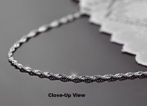Wave Singapore Bracelet-Anklet – 1.8mm*- 8 inch*, Sterling Silver-Made in Italy