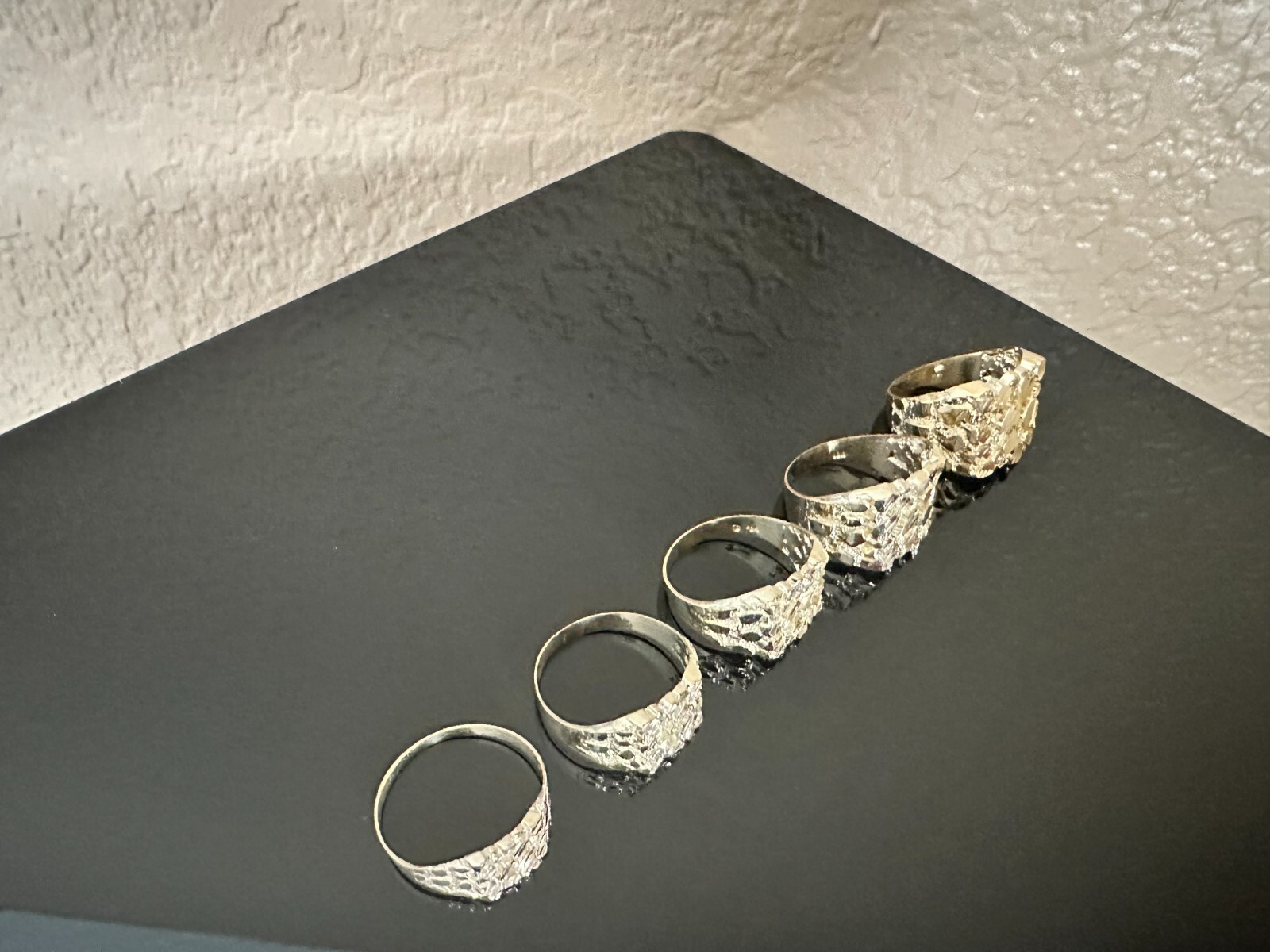 10K Yellow Gold Nugget Pinky Ring Mens Womens Small Medium Large XLarge XXL