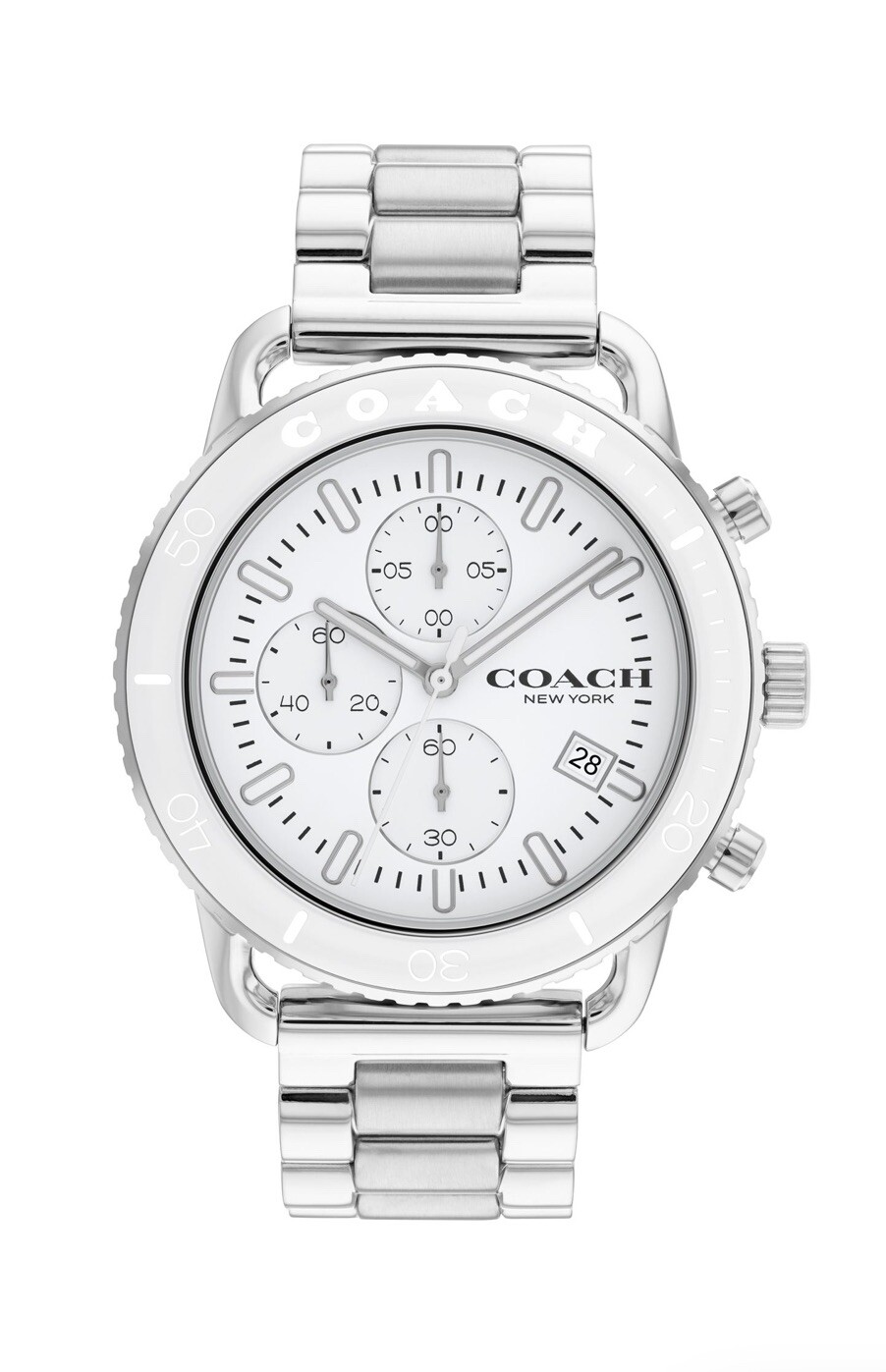 Brand New Coach Men’s Cruiser White Dial Stainless Steel Bracelet Watch 14602594