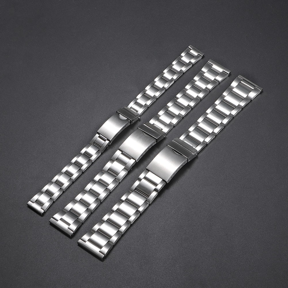 New 12/14/16/18/20/22/24mm Silver Stainless Steel Watch Strap Band For Men Women