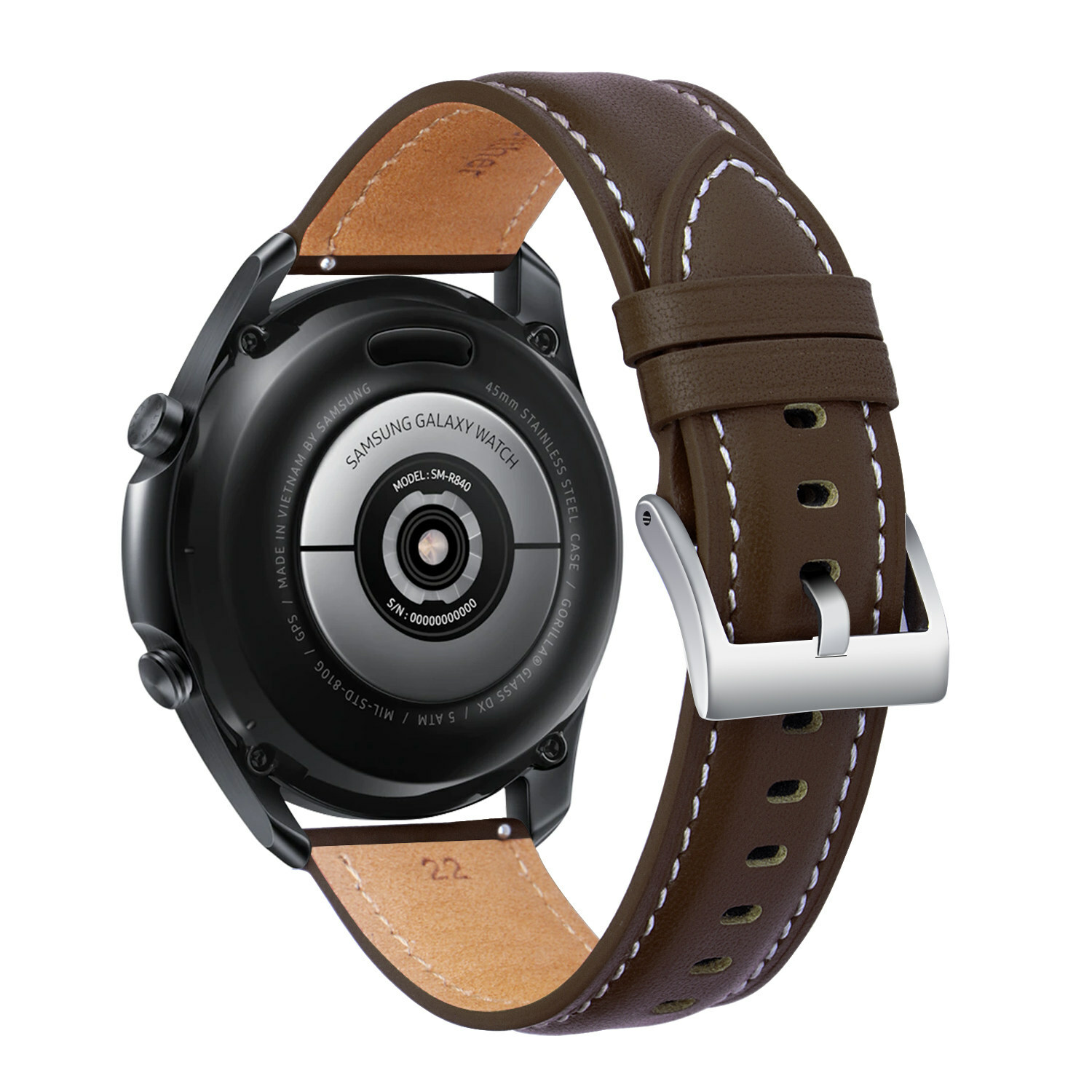 Stitching Leather Band for Samsung Galaxy Watch 3 41mm 45mm Bracelet Watch Strap