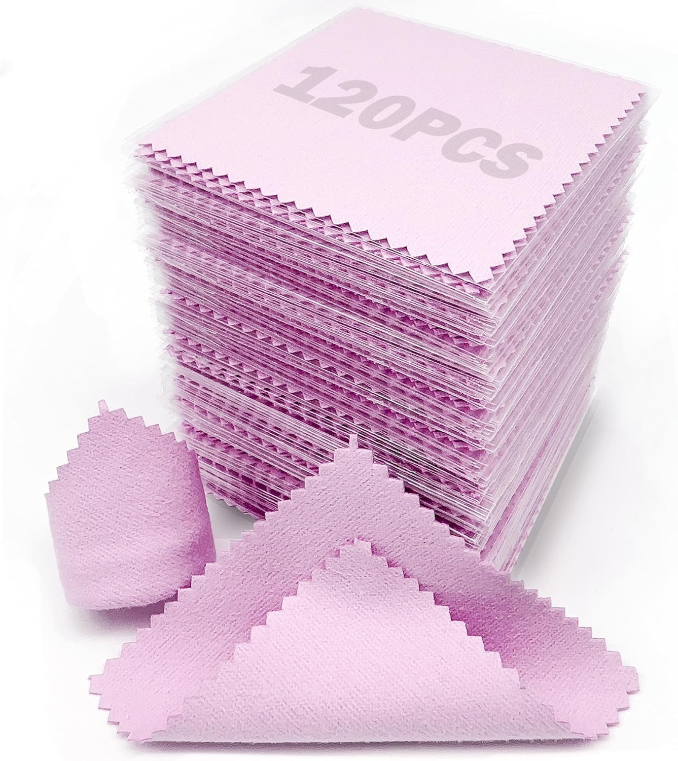 120PCS Jewelry Cleaning Cloth Jewelry Polishing Cloths Individually Wrapped Silv