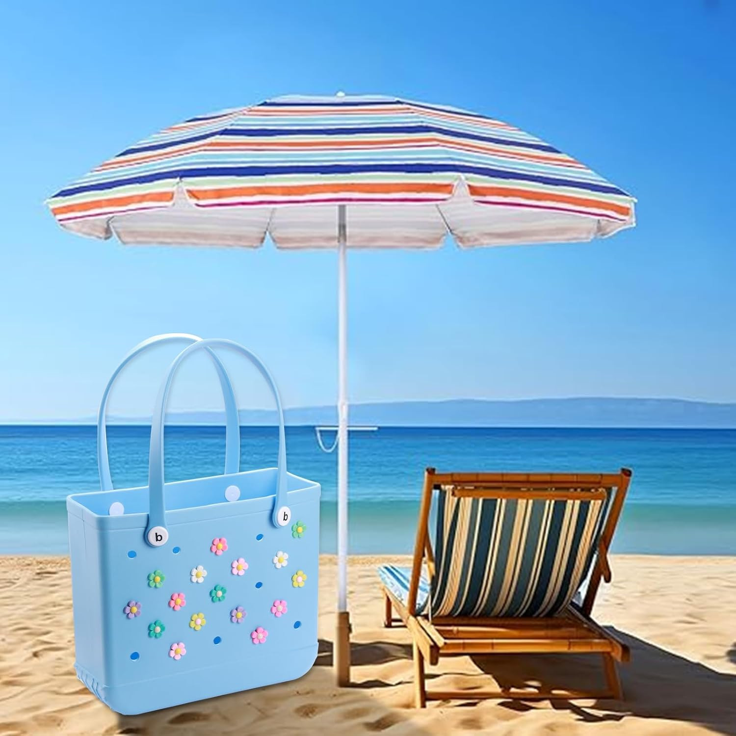 16pcs/30pcs Bogg Bag Charms, Beach Accessories Cute Charms for Bogg Bag Rubber T