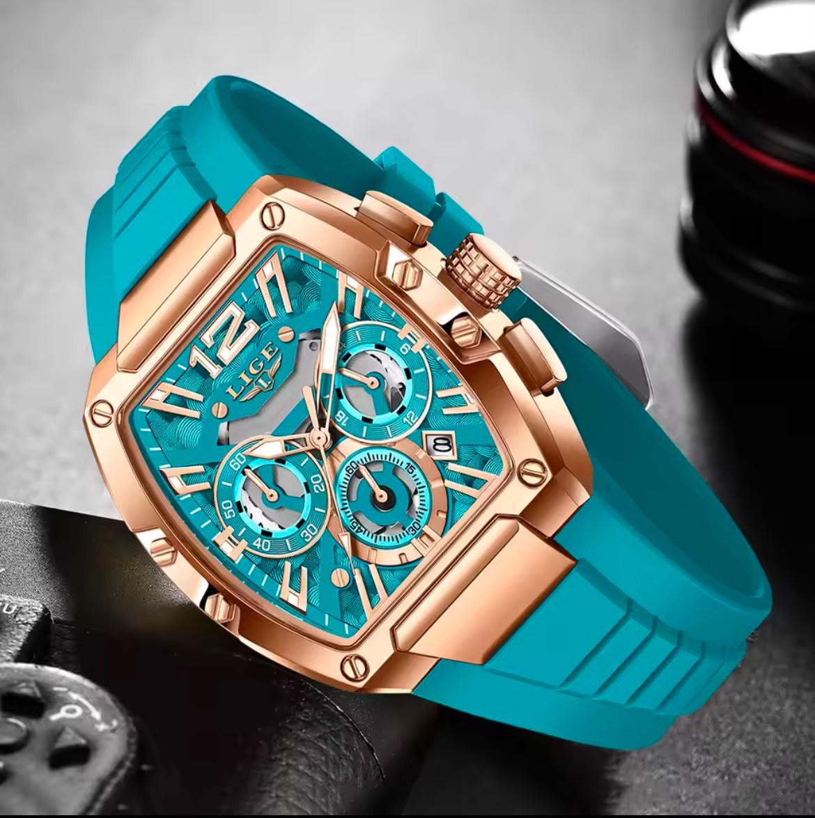 LIGE Original Brand Fashion Mens Watches Sport Military Chronograph Calendar