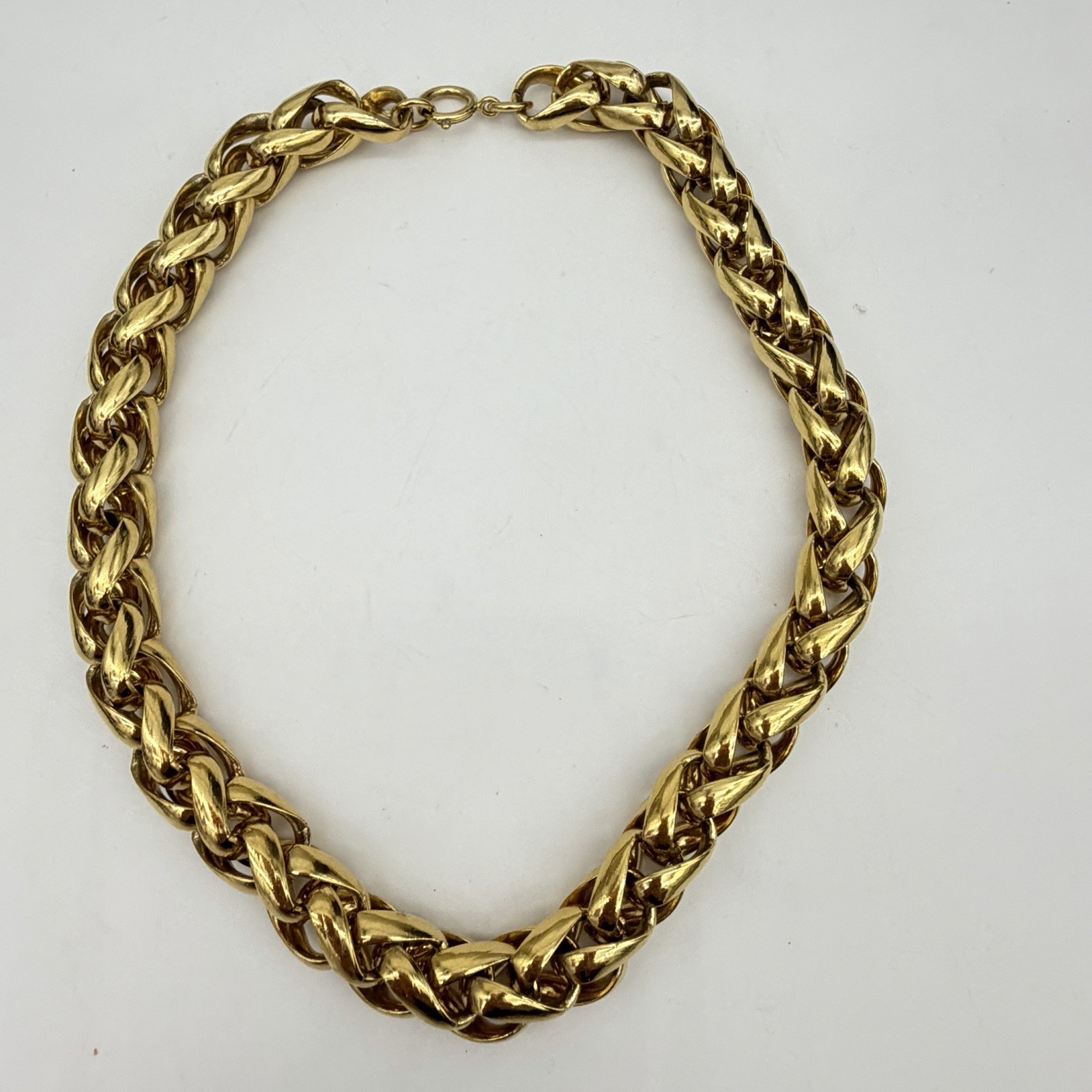Vtg Napier Chunky Gold Tone Thick Heavy Rope Necklace 13.4 Mm Substantial 202 Gr