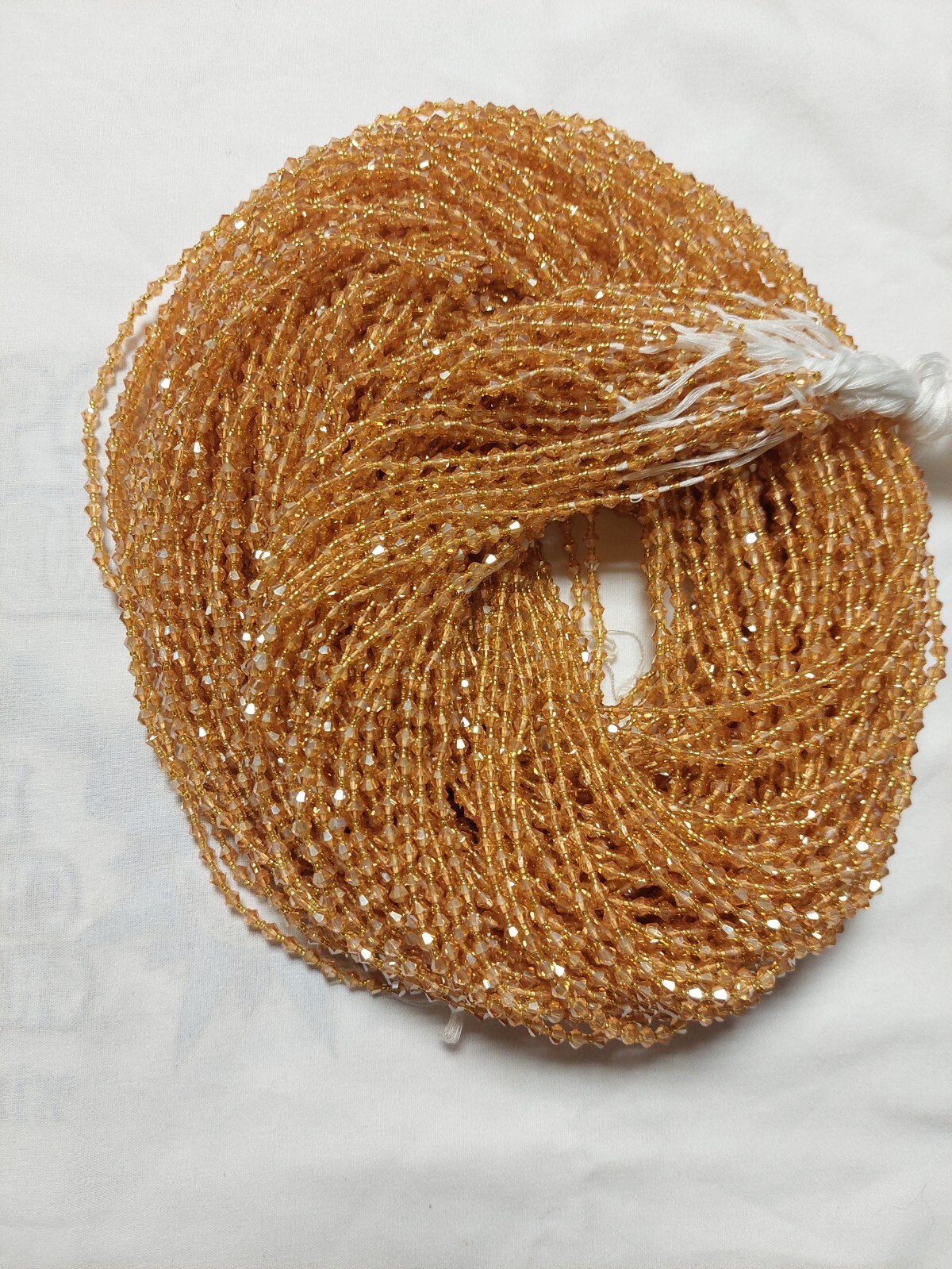 Crystal Tie on African Waist Beads Waistline Belly Chain for weight loss(42in/