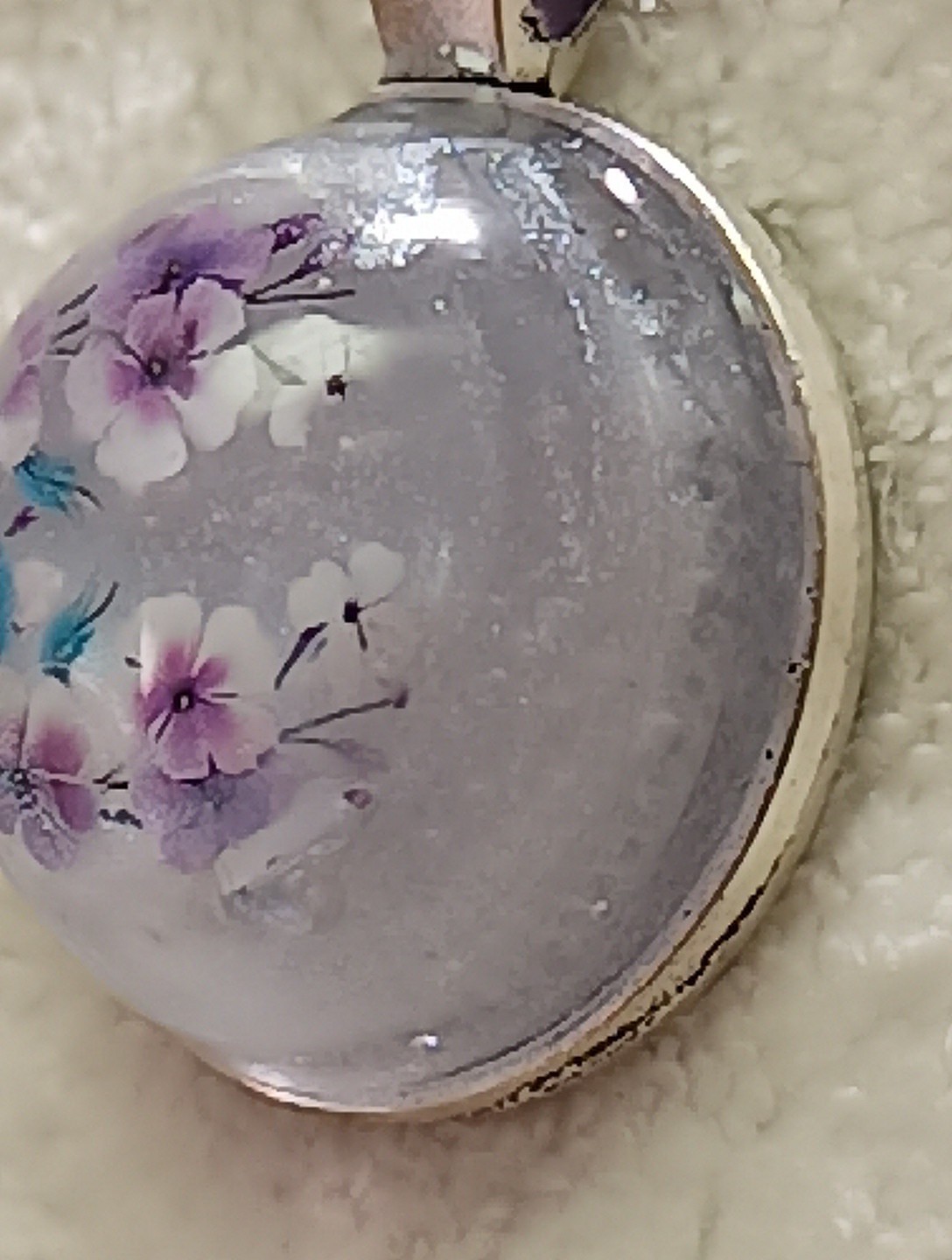 Resin Pendant Necklace Hand Crafted