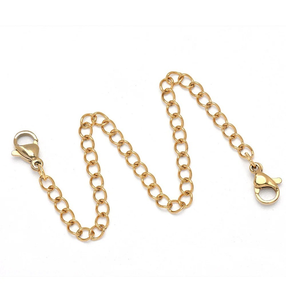 2-Pack Extender /Safety Chain Extender Necklace Bracelet Lobster lock 1″ To 6″