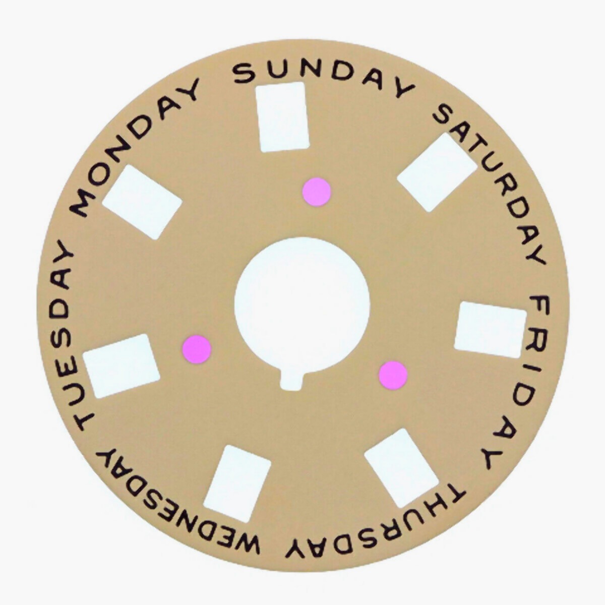 DAY DISC FOR ROLEX PRESIDENT DAYDATE MOVEMENT 1030/1556 1801 1802 1803 CHAMPAGNE