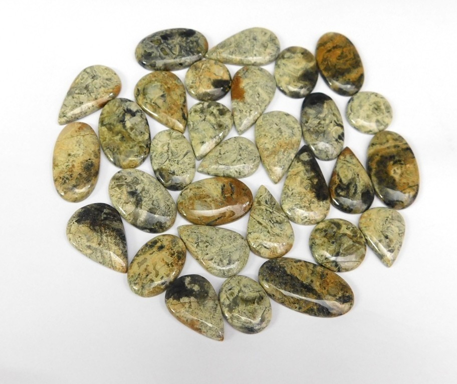 AAA+ Quality Jasper Chabochon Gemstone For Jewelry Making Wholesale Lot 71365