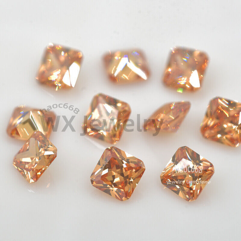 3x3mm-12x12mm Synthetic Square Octangle Loose Cubic Zirconia for making jewelry