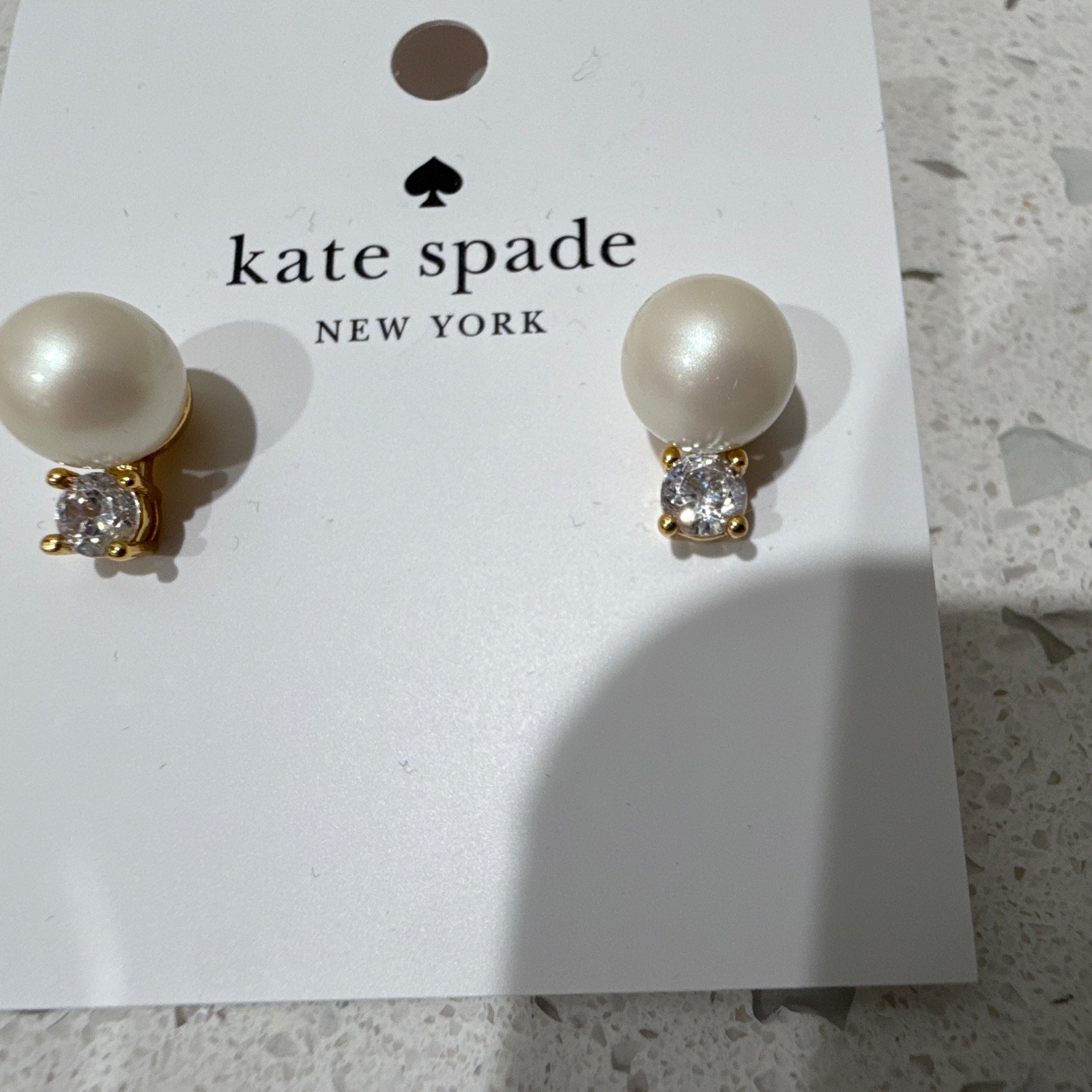 Kate Spade Earrings Pearl & Rhinestone