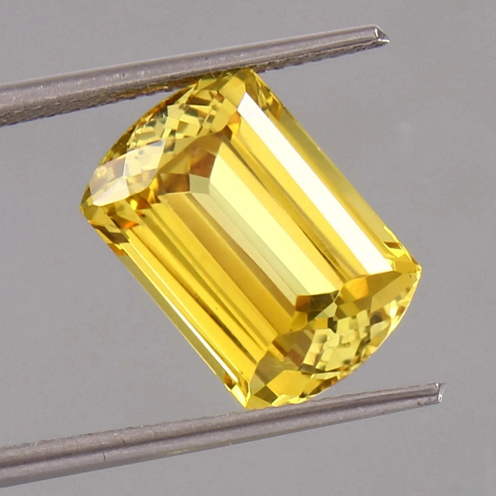 Natural 20 Ct Yellow Sapphire Ceylon Fancy Cut Certified Rare Loose Gemstone