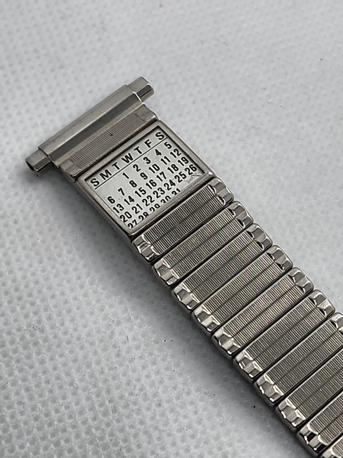 Vintage NOS Brite Calendar Expansion Watch Band-Stainless W/17-21mm Straight End