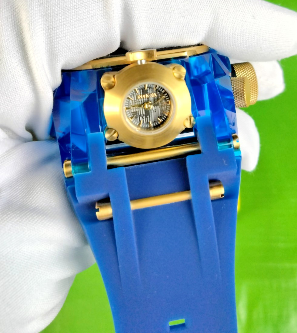 Invicta Bolt Zeus Magnum 46476 52mm Blue Gold Chronograph Watch
