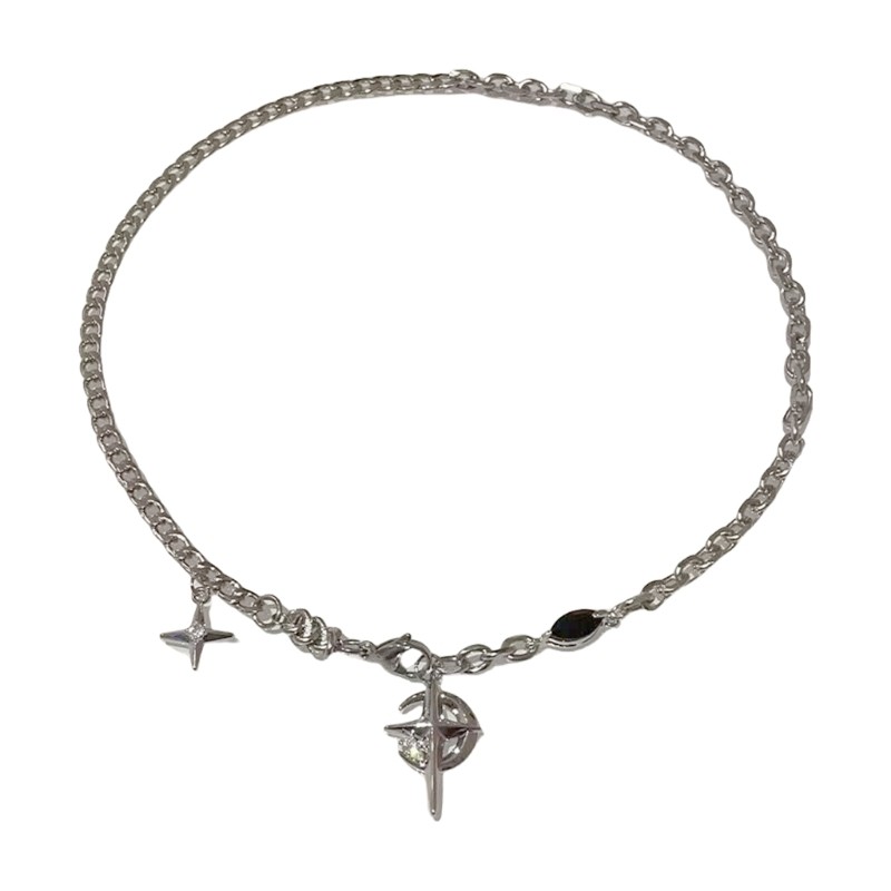 Unique Black Gemstones Necklace Featuring Star Designs for Modern Women