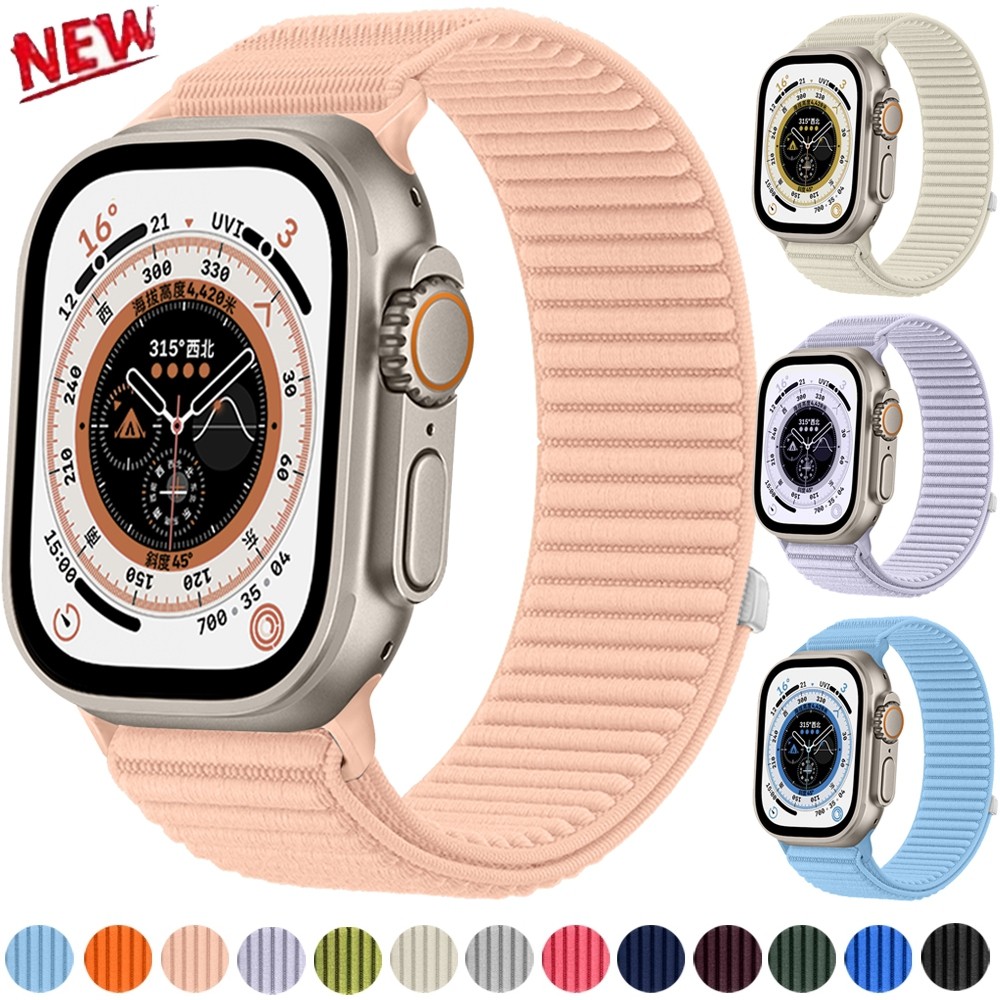 Nylon Sport Loop Band Strap for Apple Watch 11 10 9 8 7 6 SE 40/42/44/45/46/49mm