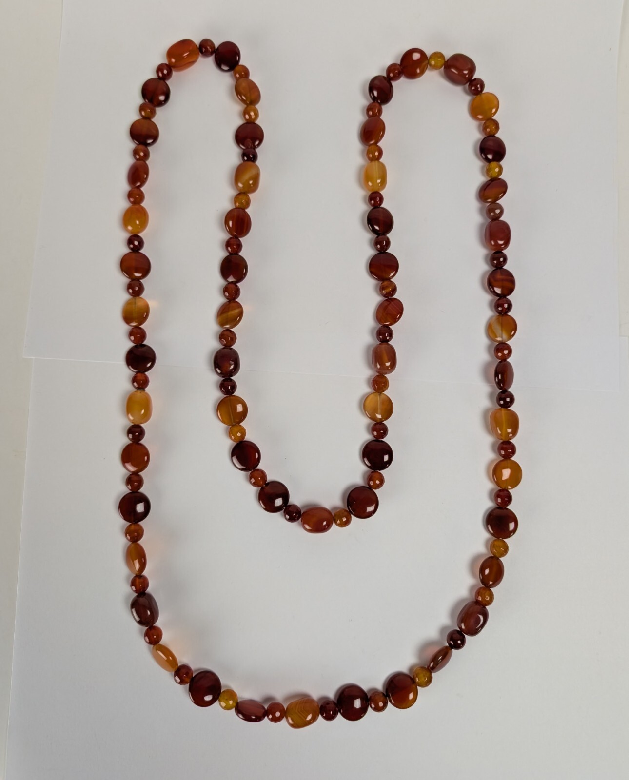 Mine Finds By Jay King carnelian,, Necklace 42” Long
