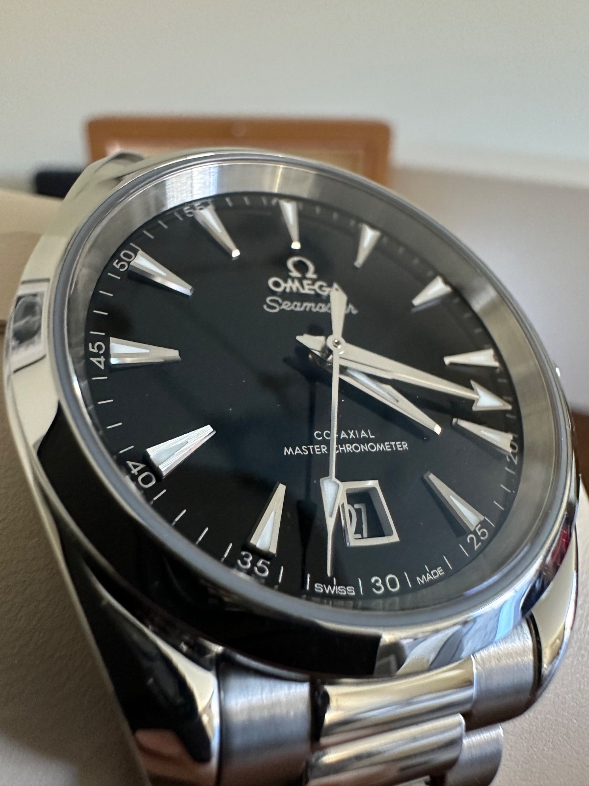 Omega Seamaster Aqua Terra Black Lacquer 38mm Complete Set plus bond nato