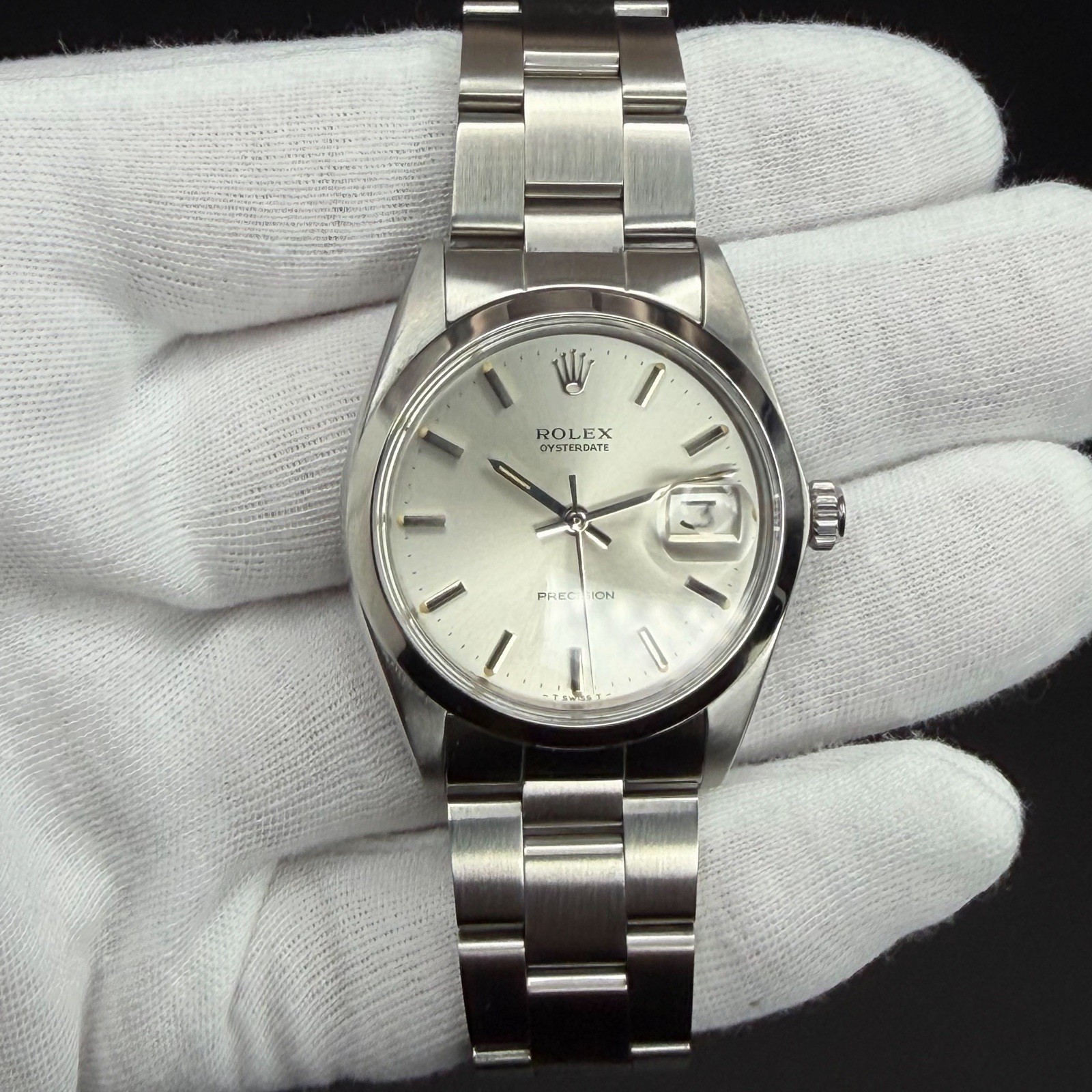 Rolex Oysterdate Precision 6694 Manual Wind Silver Dial 1971 eBay Authenticated