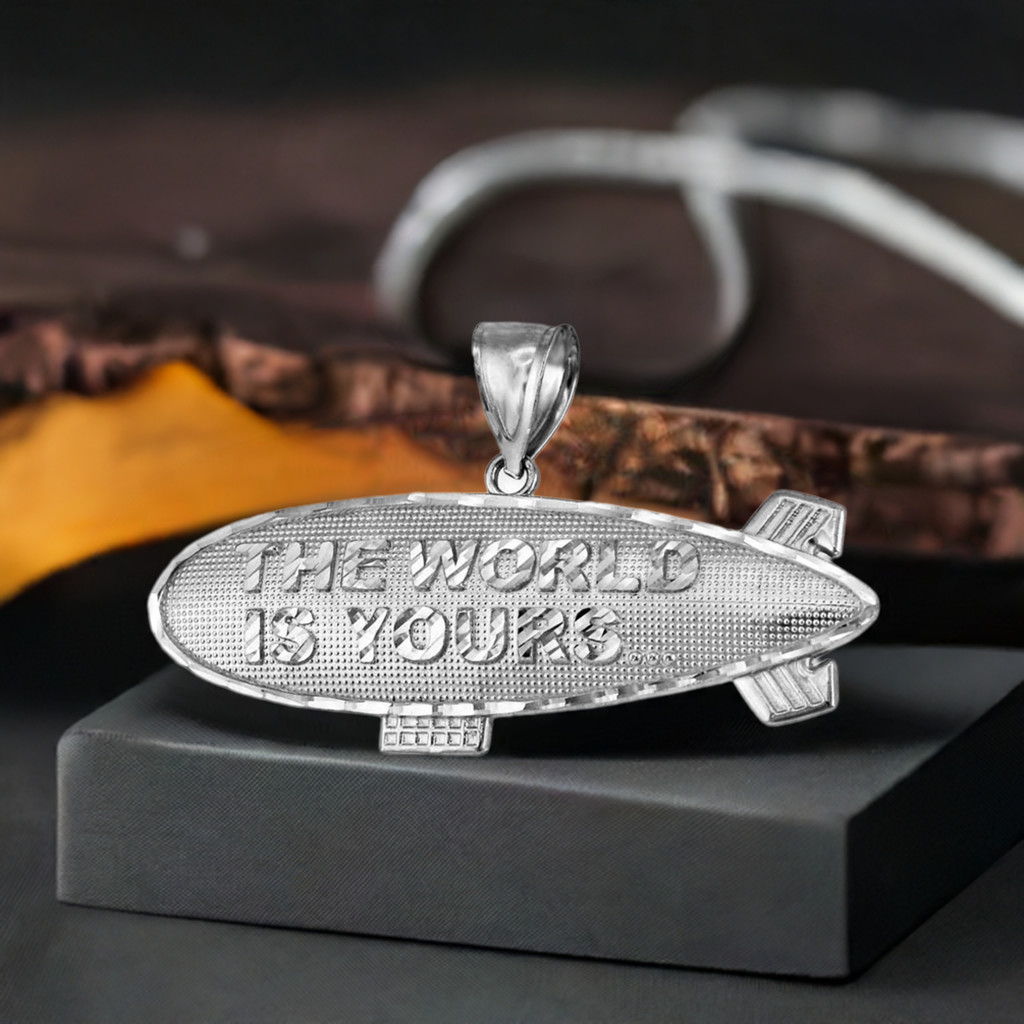 The World Is Yours Blimp Sterling Silver DC Hip-hop Pendant