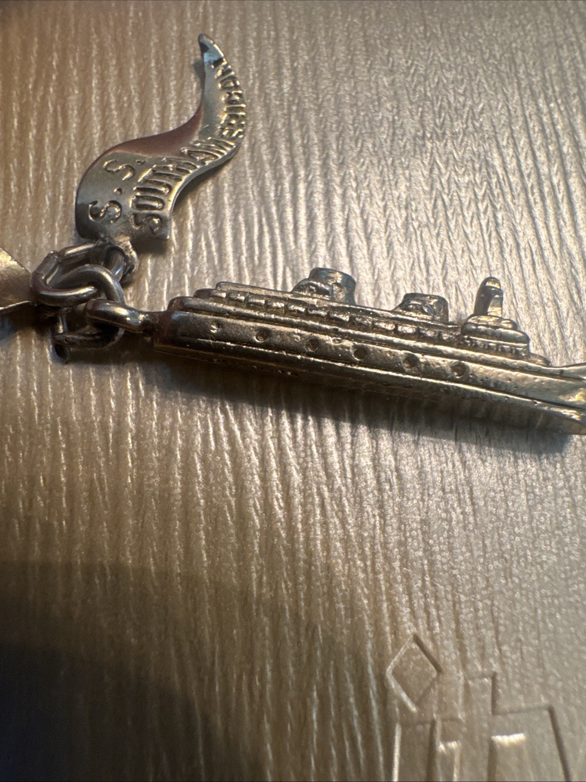 Sterling Boat Charm S.S South American Bracelet Charm 625