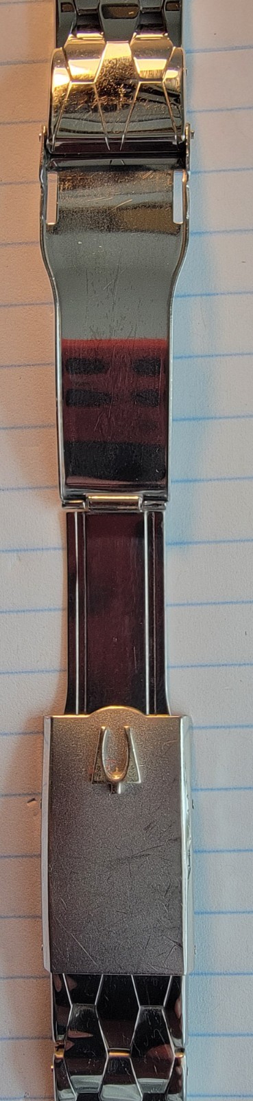 Applied Logo Kreisler Coffin Link Stainless Watch Bracelet Accutron 6 1/2″ LONG!