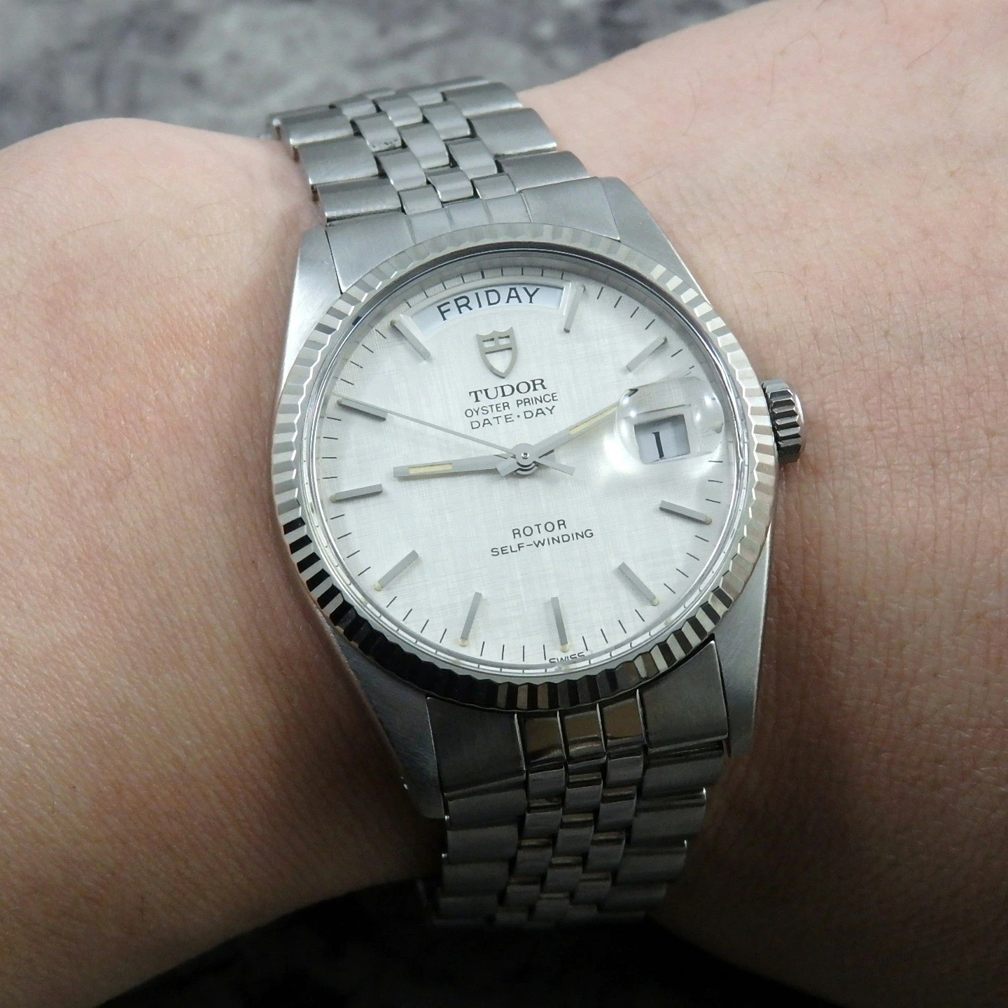 Tudor Oyster Prince Day-Date Ref. 94614 Automatic Silver Dial 36mm Men’s watch