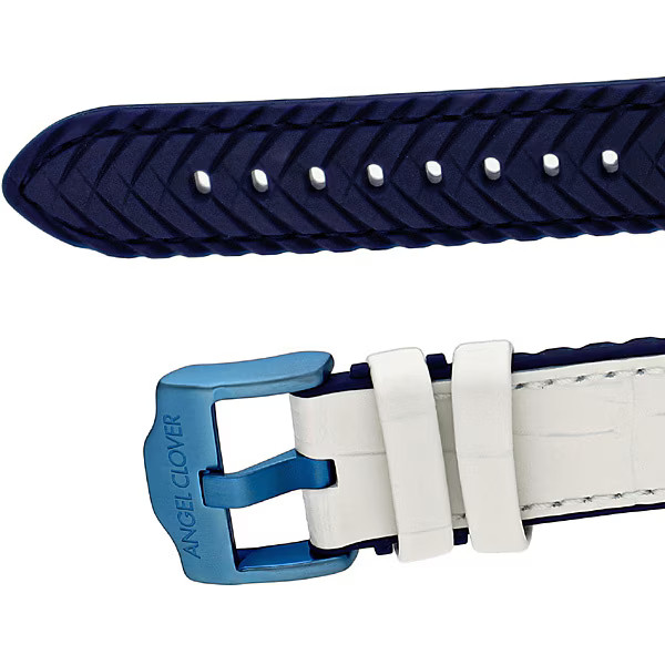 Men’s Leather/Rubber Belt LUS44BWH-WH New