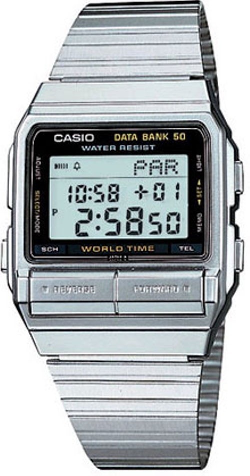BIN! NEW NOS Second edition Casio DB-520 Front Button World-Time Data-Bank watch