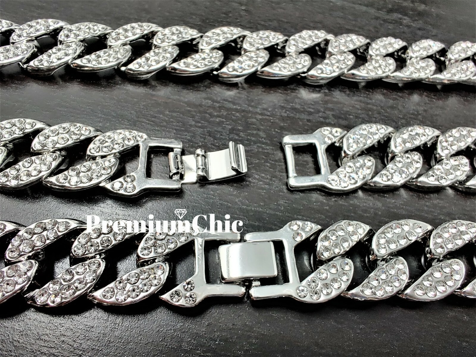 16MM Miami Cuban Choker Link Chain Necklace ICED Mens Gold Plated CZ Jewelry