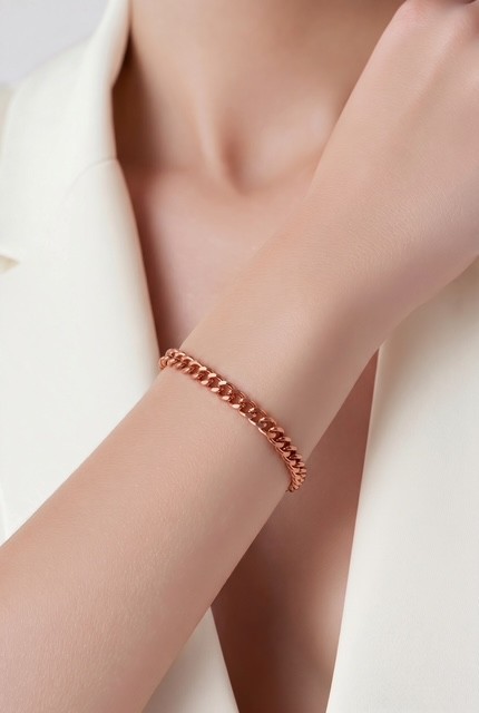 Ladies Solid Copper Link Bracelet 611G -5/32 inch wide – 6 1/2 to 9 inch lengths