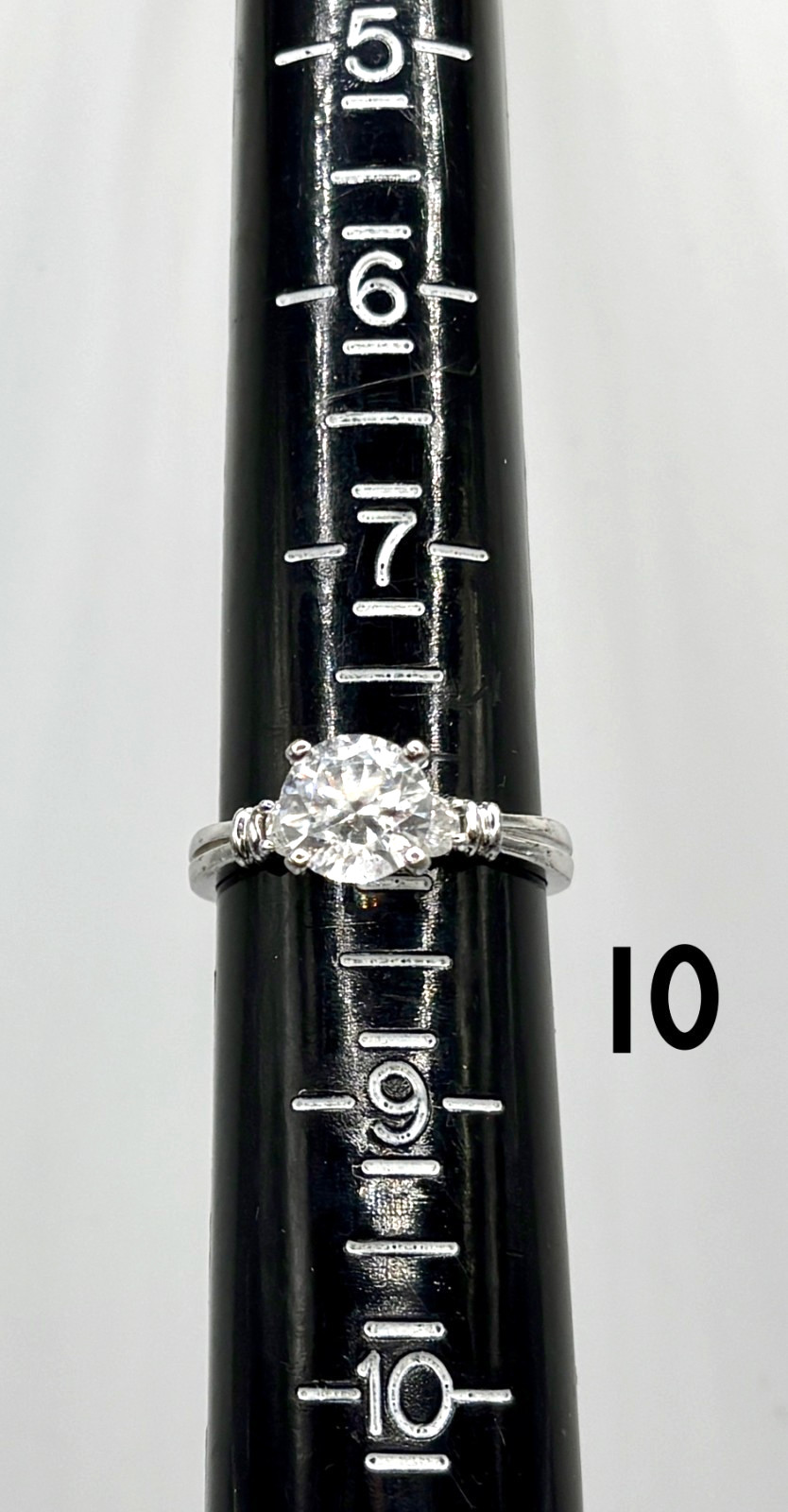 10 pc Lot Of Vintage Signed 925 Sterling Silver CZ Rings Sizes 6.5 ~ 9 50 Grams