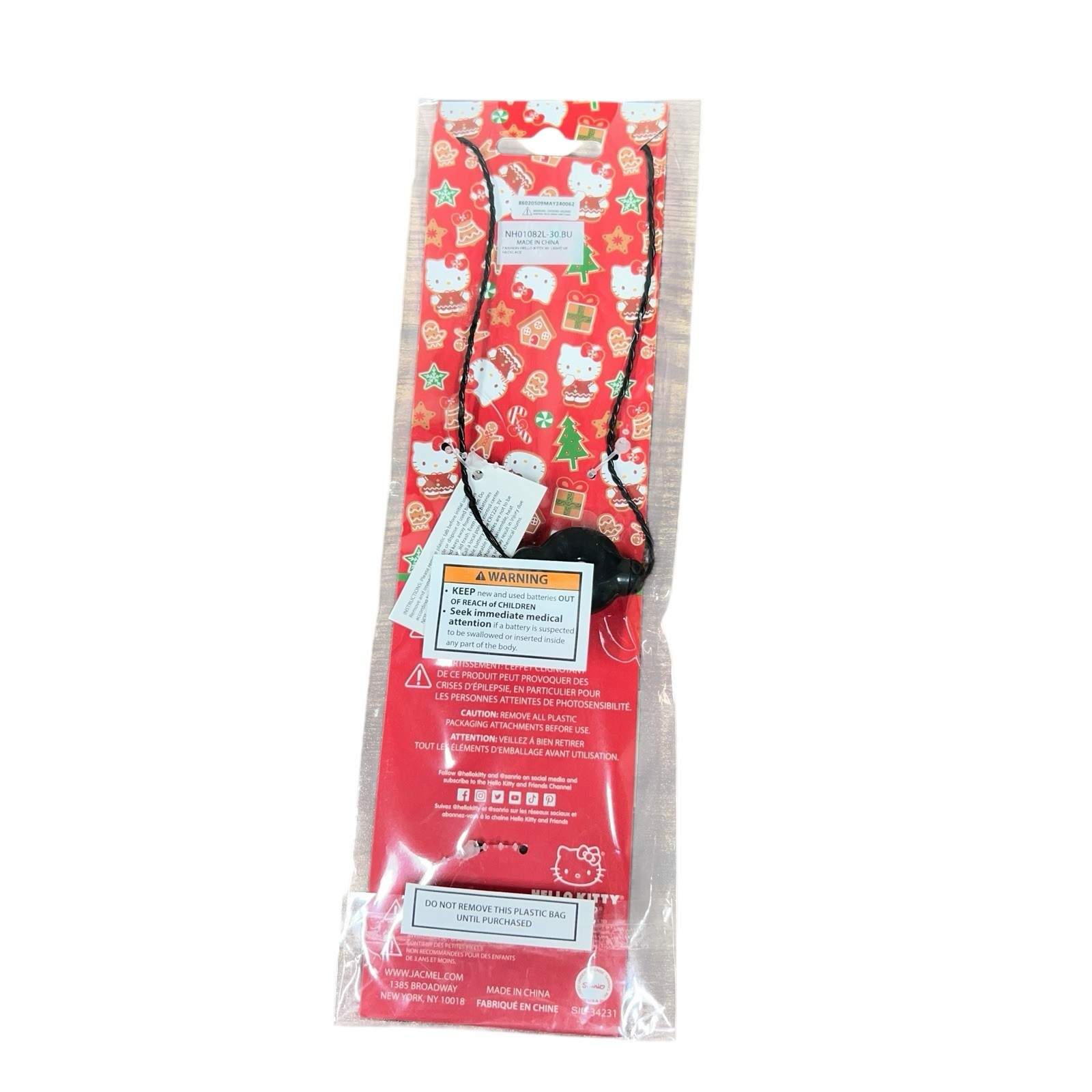 Hello Kitty Christmas Light Up Necklace Gingerbread Holiday
