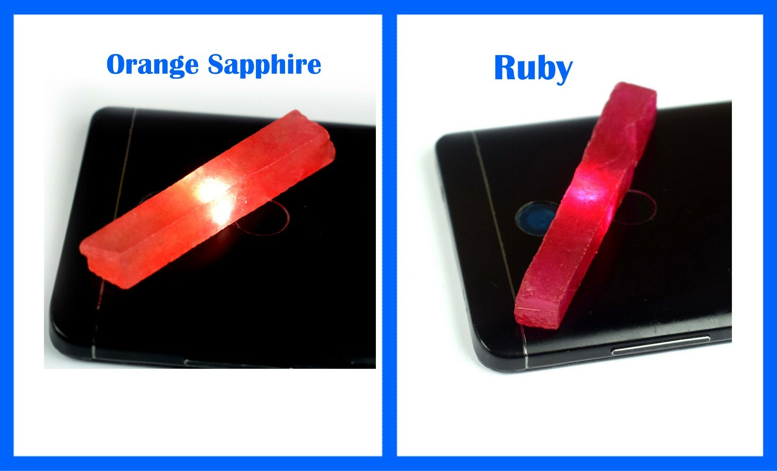 120 Ct Natural Ruby & Orange Sapphire Gemstone Slice Rough Pair SQ142 Best Offer