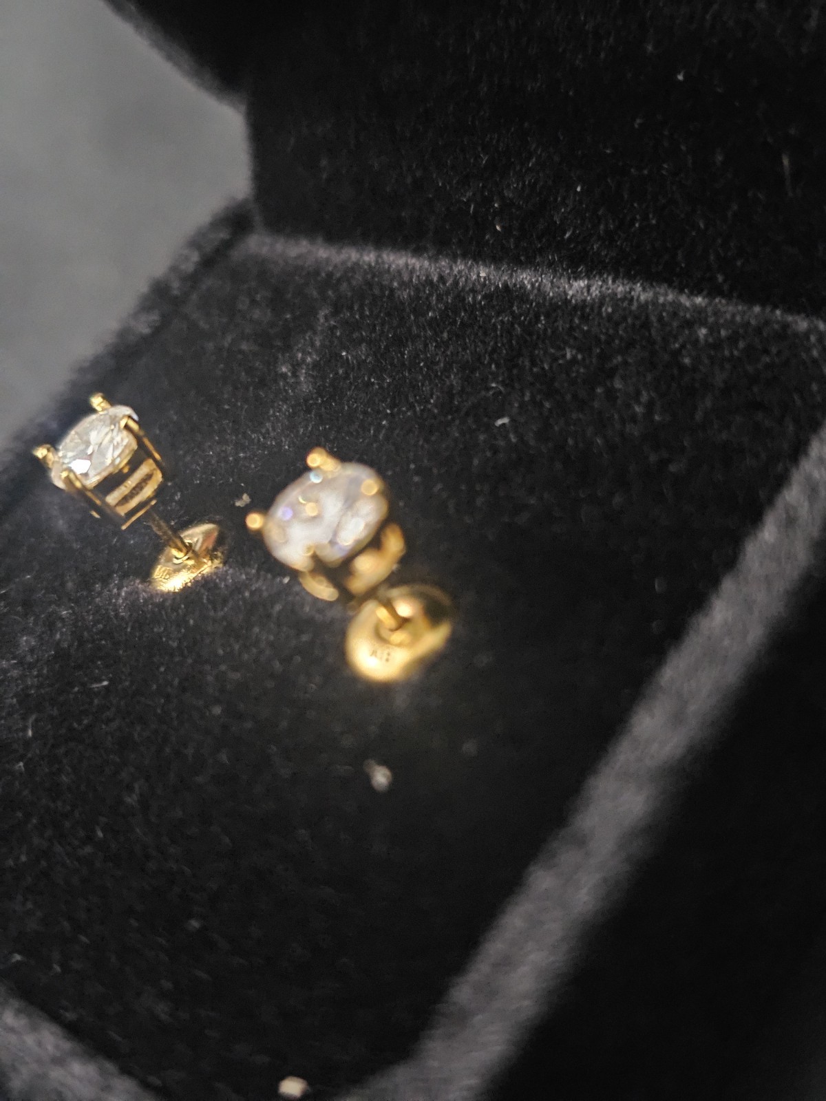 5mm 14K gold plated-1carat MOISSANITE Stud Earrings-passes diamond tester
