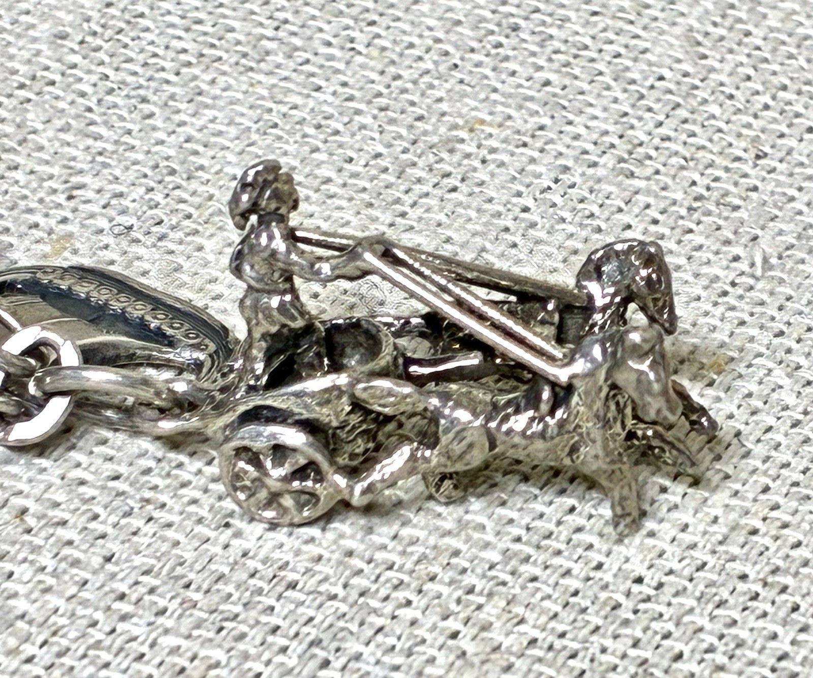 Vtg 800 Silver Charm Bracelet 900 Charms Travel Italy Europe Gondola Eiffel 50g