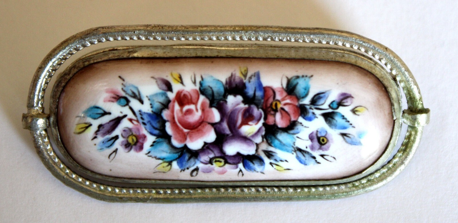 Vintage 1980 Russian Hand Painted Enamel Finift Jewelry Brooches 6 Variation #59